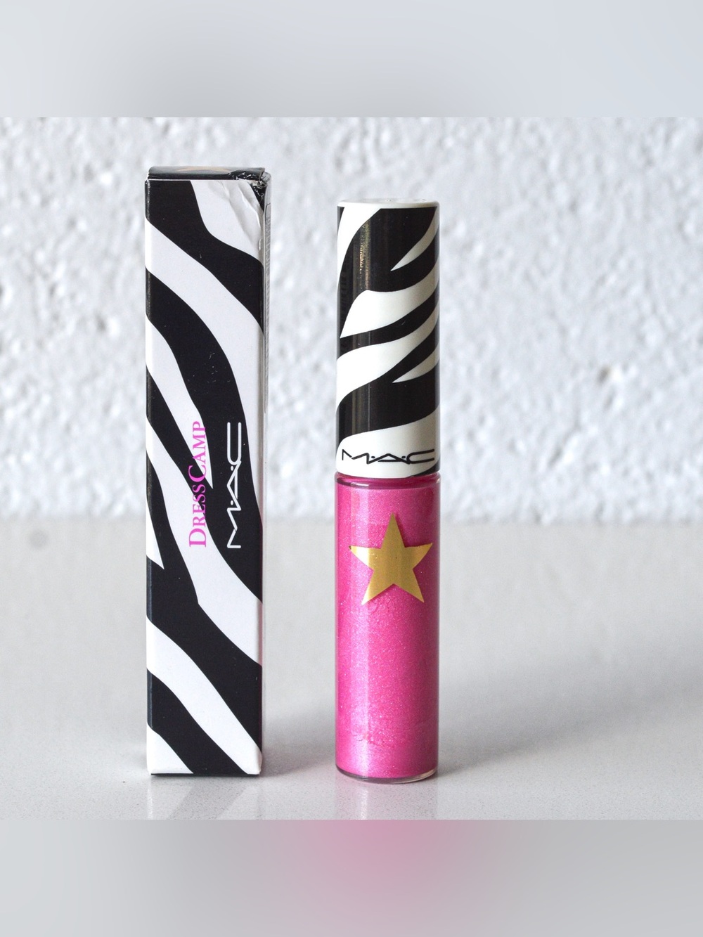 MAC Cosmetics Lipglass Dress Camp Collection *FASHION* Bright Barbie Pink BNIB
